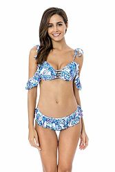 Modro-biele push-up bikiny Romance II