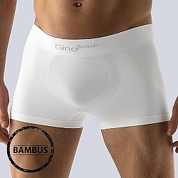 Boxerky Bamboo krátka nohavička White
