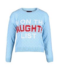 Modrý sveter Naughty List