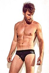 Pánske plavky DAVID 52 Basic Slip Black