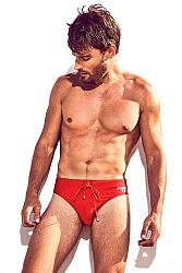 Pánske plavky DAVID 52 Basic Slip Red