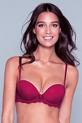 Podprsenka Blair Red Triple Push-Up Bardot