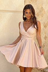 Béžové krátke šaty Thalia