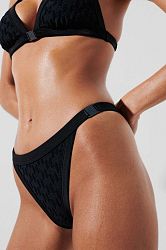 Čierne plavkové nohavičky KL Monogram Bikini Bottoms