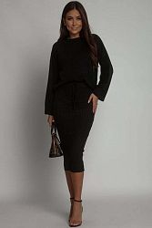 Čierny komplet pulóver + sukňa Eliza