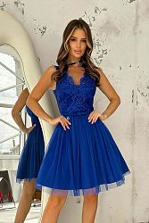 Modré tylové šaty Vivi