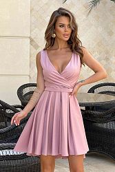 Ružové brokátové šaty Thalia