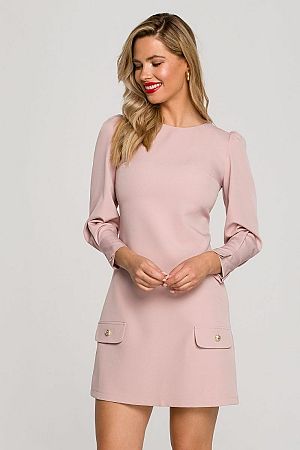 Ružové krátke šaty K148
