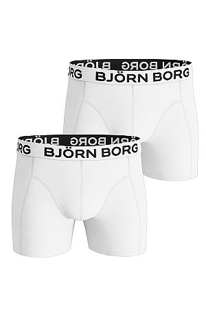 Pánske biele boxerky Noos Solids Shorts - dvojbalenie