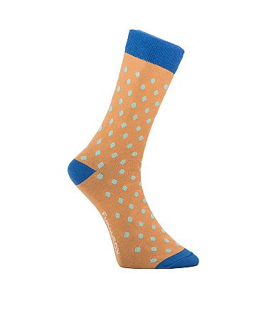 Pánske oranžovo-modré ponožky Freknur