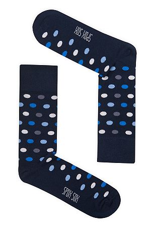 Pánske tmavomodré bodkované ponožky Spox Sox Dots